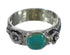 Flower Turquoise And Genuine Sterling Silver Southwestern Ring Size 6 YX90653